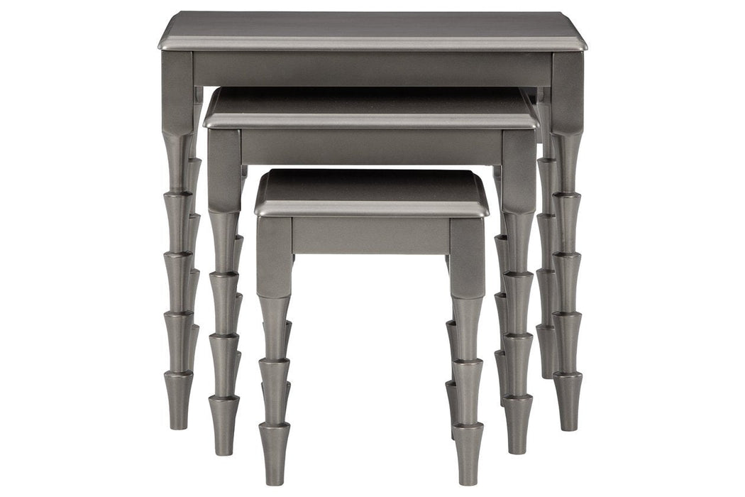 Larkendale Metallic Gray Accent Table (Set of 3) - A4000353 - Gate Furniture