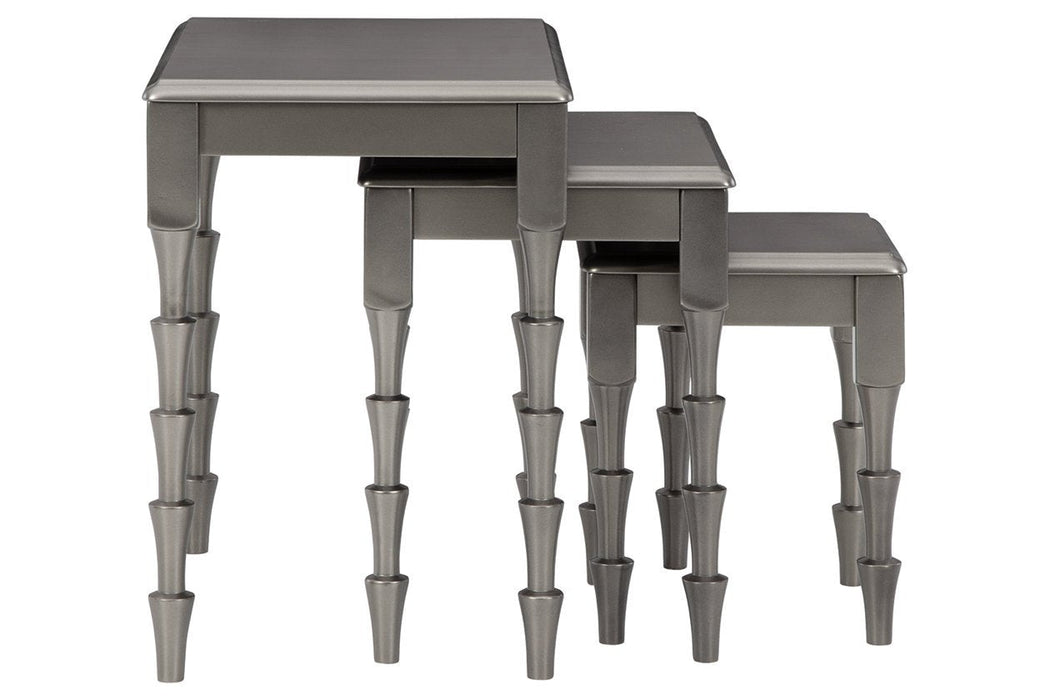 Larkendale Metallic Gray Accent Table (Set of 3) - A4000353 - Gate Furniture