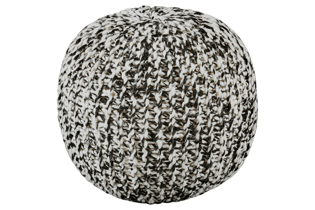 Latricia Black/White Pouf - A1000828 - Gate Furniture