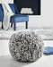 Latricia Black/White Pouf - A1000828 - Gate Furniture