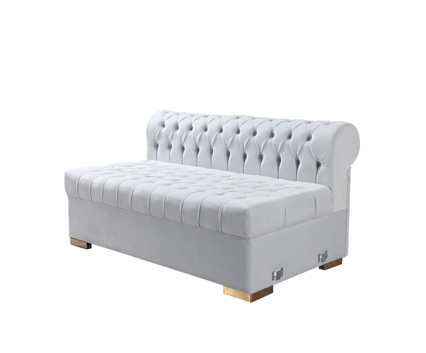 Lauren Pearl Velvet Double Chaise Sectional