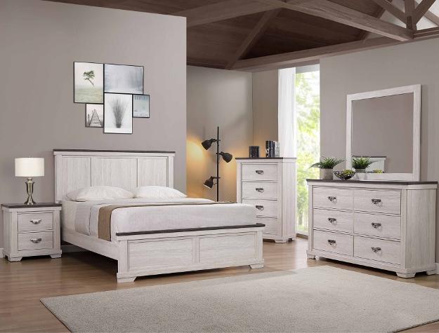 Leighton Two Tone Panel  Bedroom Set - Gate Furniture