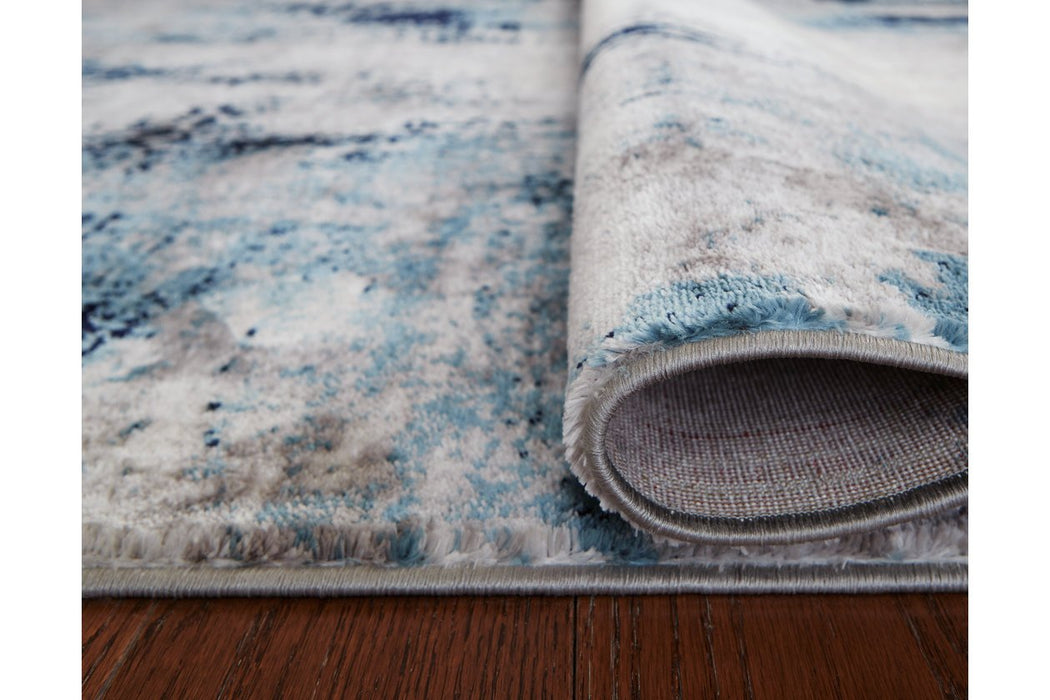 Leonelle Cream/Blue/Gray Large Rug - R404871 - Gate Furniture