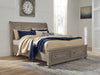 Lettner Light Gray King Storage Platform Sleigh Bed - Gate Furniture