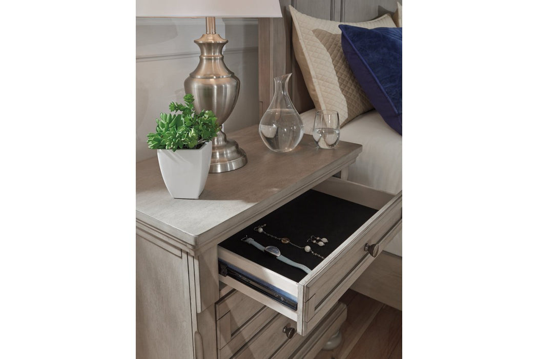 Lettner Light Gray Nightstand - B733-92 - Gate Furniture