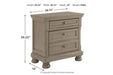 Lettner Light Gray Nightstand - B733-92 - Gate Furniture
