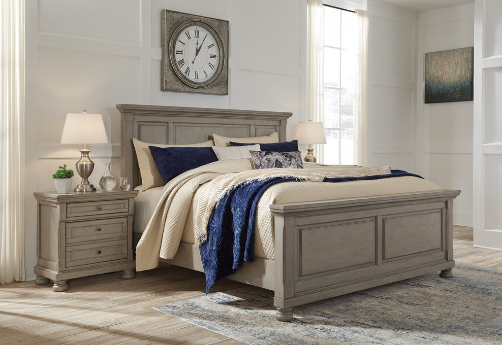 Lettner Light Gray Panel Bedroom Set - Gate Furniture