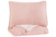 Lexann Pink/White/Gray Twin Comforter Set - Q901001T - Gate Furniture