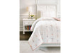 Lexann Pink/White/Gray Twin Comforter Set - Q901001T - Gate Furniture
