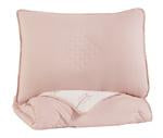 Lexann Pink/White/Gray Twin Comforter Set - Q901001T - Gate Furniture
