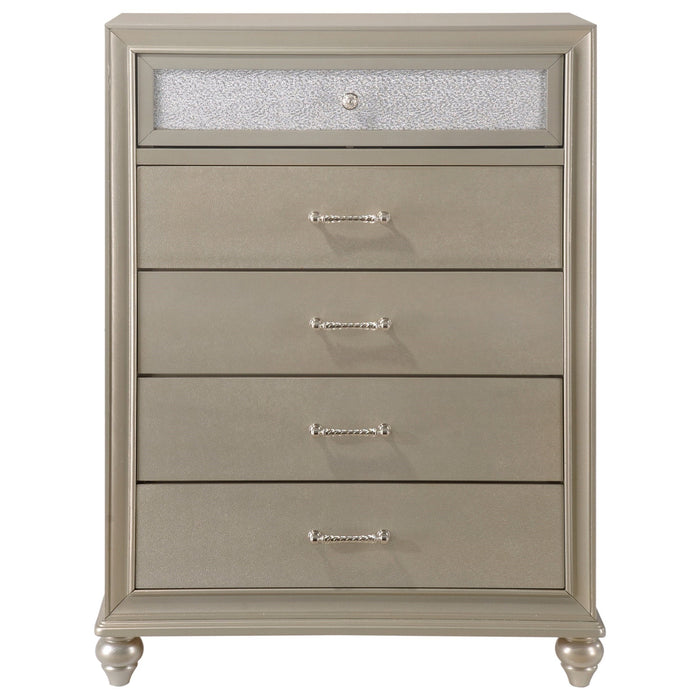 Lila Champagne Panel Bedroom Set - Gate Furniture