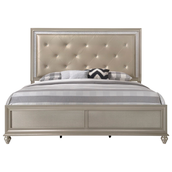 Lila Champagne Panel Bedroom Set - Gate Furniture