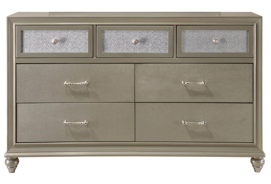 Lila Champagne Panel Bedroom Set - Gate Furniture