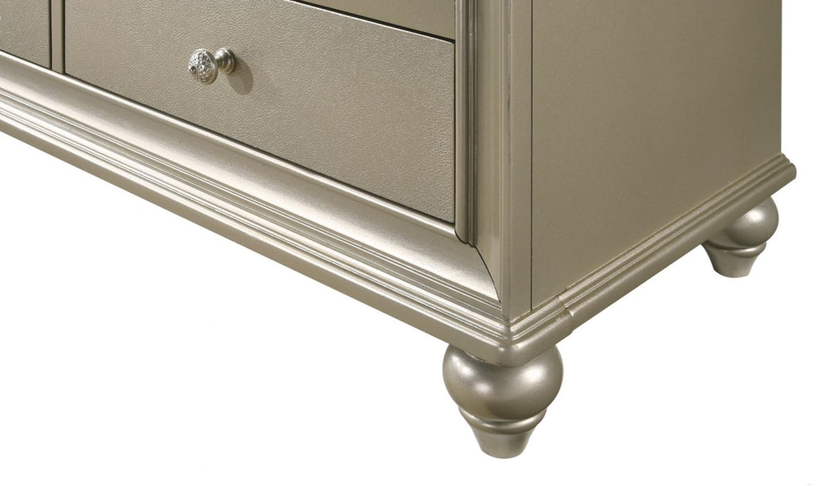 Lila Champagne Panel Bedroom Set - Gate Furniture