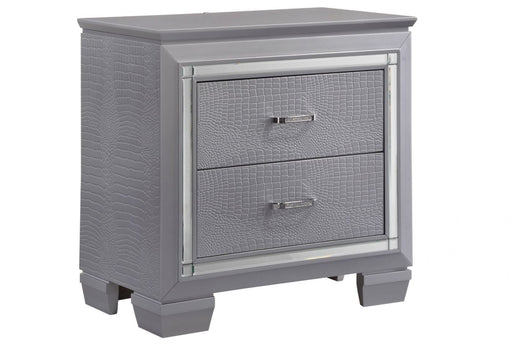 Lillian Silver LED Nightstand - B7100-2 - Gate Furniture