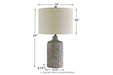 Linus Antique Black Table Lamp - L117964 - Gate Furniture