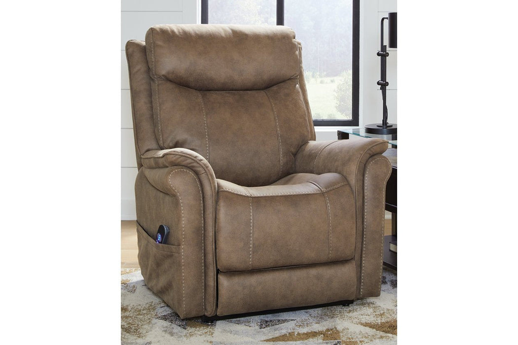Lorreze Driftwood Power Lift Recliner - 8530612 - Gate Furniture