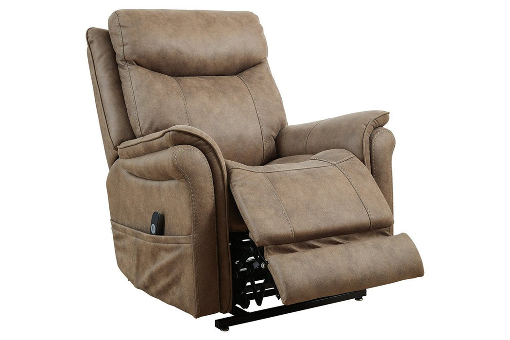 Lorreze Driftwood Power Lift Recliner - 8530612 - Gate Furniture