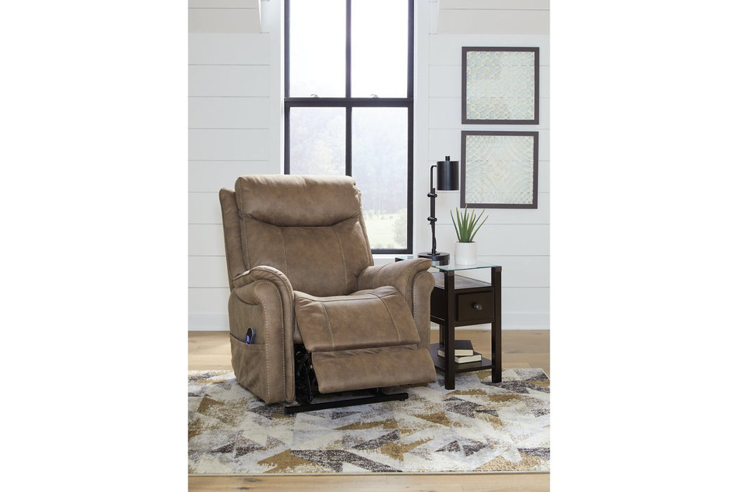 Lorreze Driftwood Power Lift Recliner - 8530612 - Gate Furniture