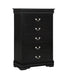  Louis Philip Black Sleigh Bedroom Set - Gate Furniture