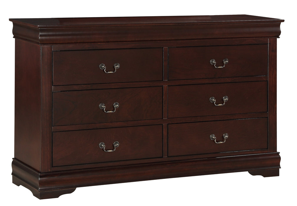  Louis Philip Cherry Sleigh Bedroom Set - Gate Furniture