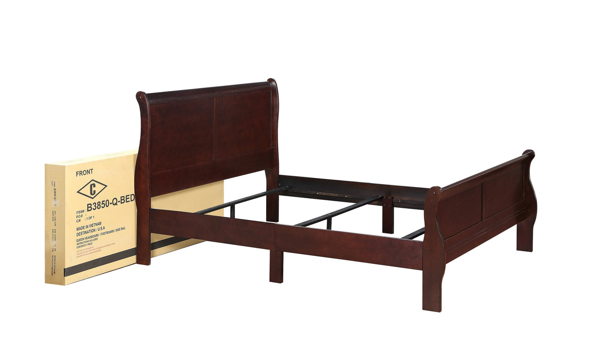  Louis Philip Cherry Sleigh Bedroom Set - Gate Furniture