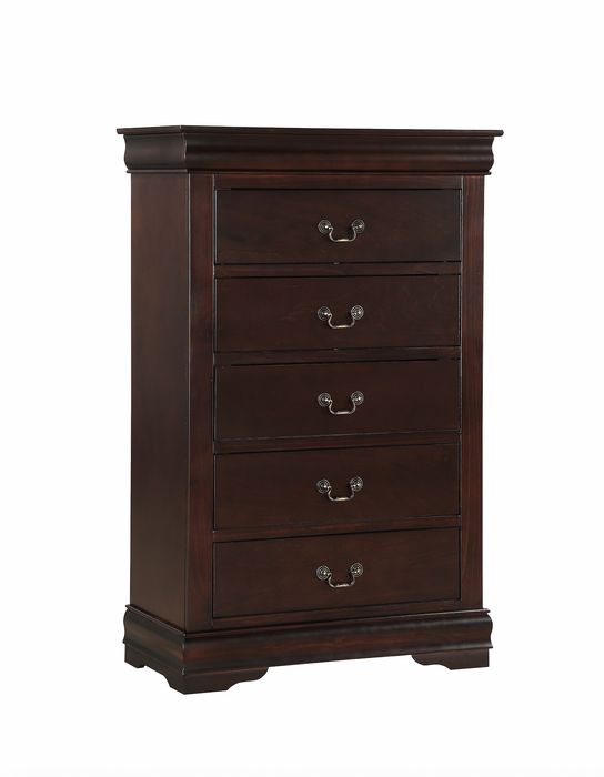  Louis Philip Cherry Sleigh Bedroom Set - Gate Furniture