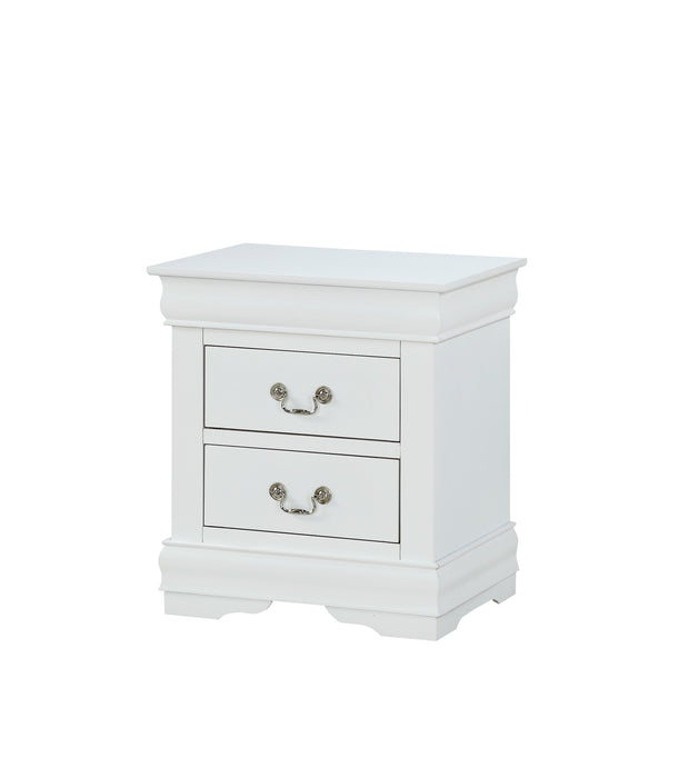 Louis Philip White Nightstand - B3650-2 - Gate Furniture