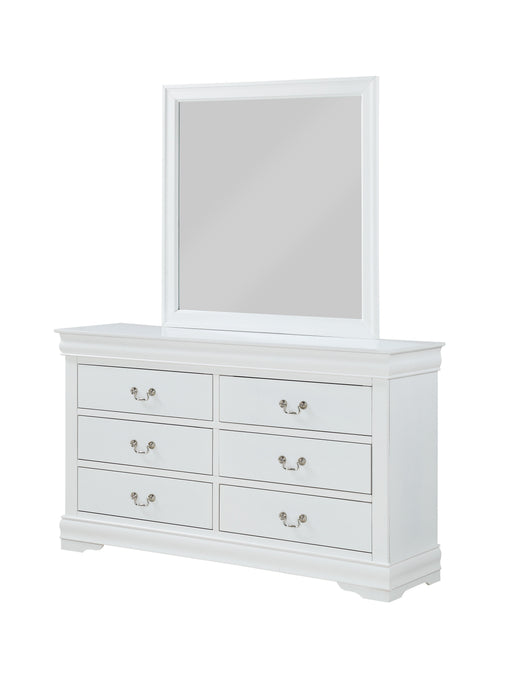 Louis Philip White Sleigh Bedroom Set - Gate Furniture