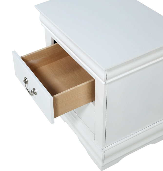Louis Philip White Sleigh Bedroom Set - Gate Furniture