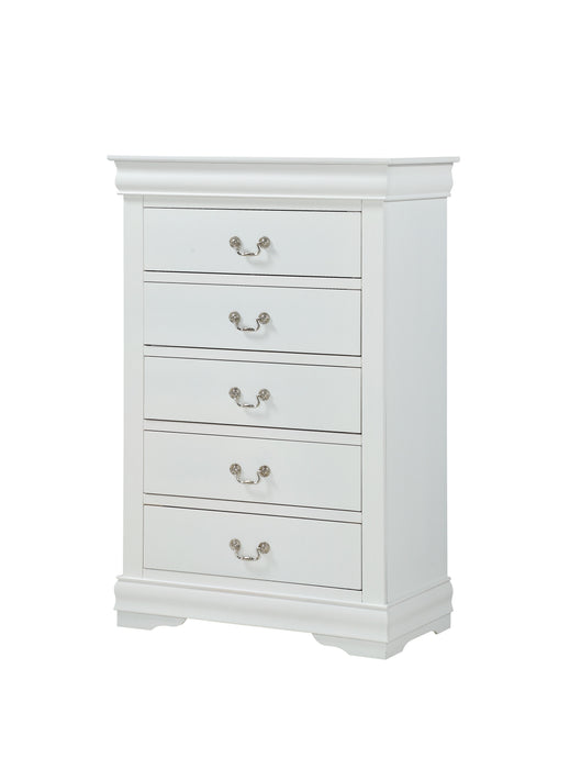Louis Philip White Youth Sleigh Bedroom Set - Gate Furniture