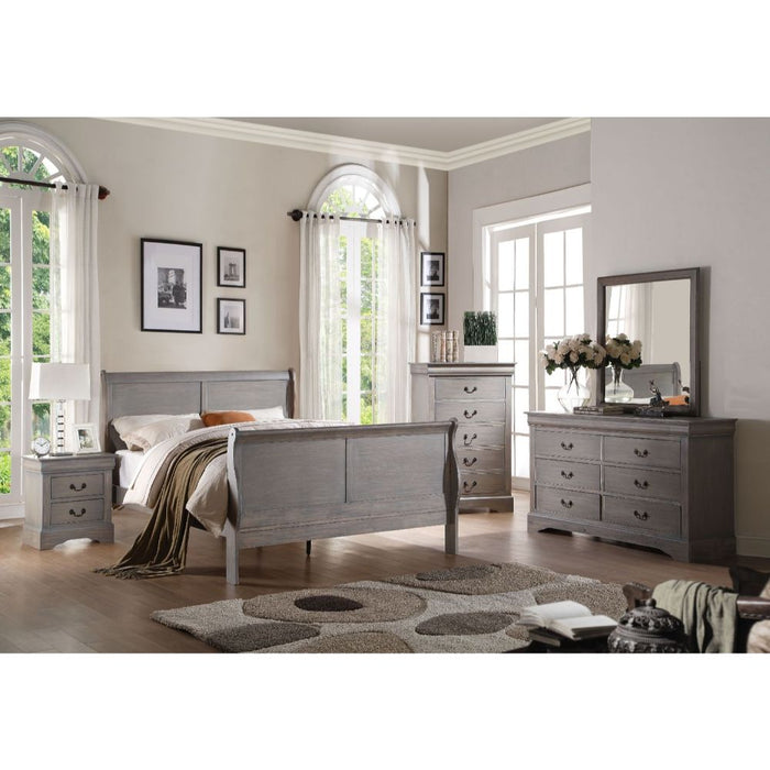 Louis Philippe III Queen Bed - 25500Q - In Stock Furniture