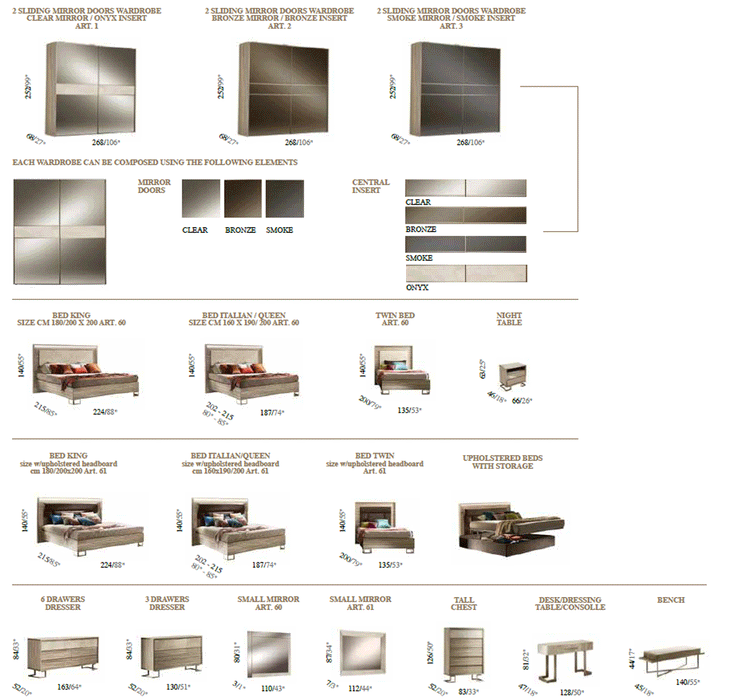 Luce Light Bedroom W/ Light Set - Gate Furniture