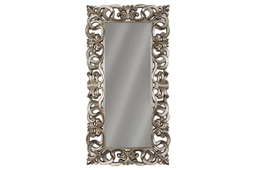 Lucia Antique Silver Finish Floor Mirror - A8010123 - Gate Furniture