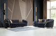 Lupino Black Velvet Sofa & Loveseat - LUPINOBLACK-SL - Gate Furniture