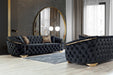 Lupino Black Velvet Sofa & Loveseat - LUPINOBLACK-SL - Gate Furniture