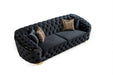 Lupino Black Velvet Sofa & Loveseat - LUPINOBLACK-SL - Gate Furniture