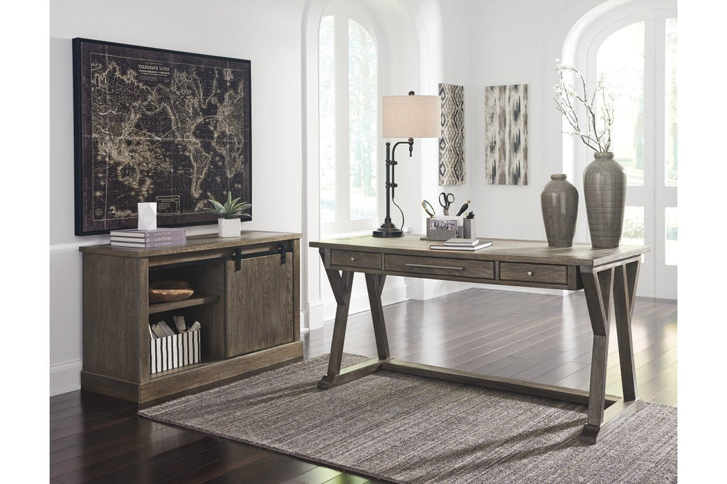 Luxenford Grayish Brown 60" Home Office Desk - H741-44 - Gate Furniture