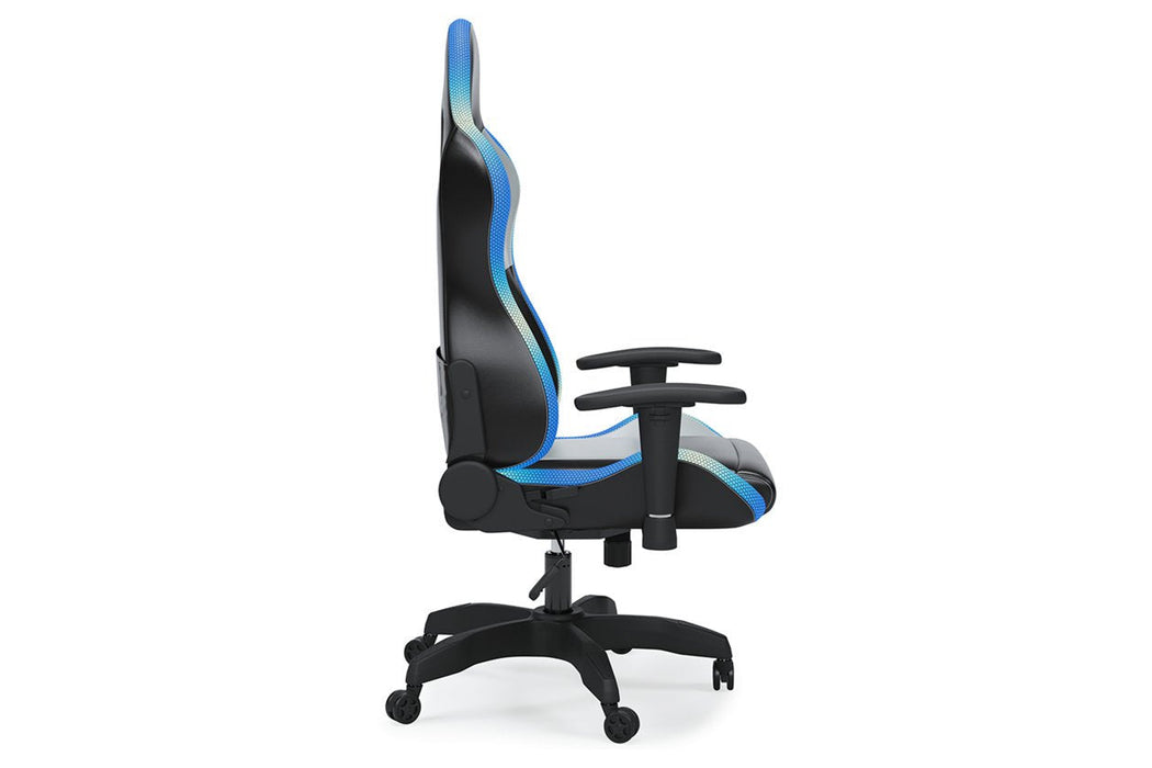 Lynxtyn Black/Gray Home Office Desk Chair - H400-09A - Gate Furniture