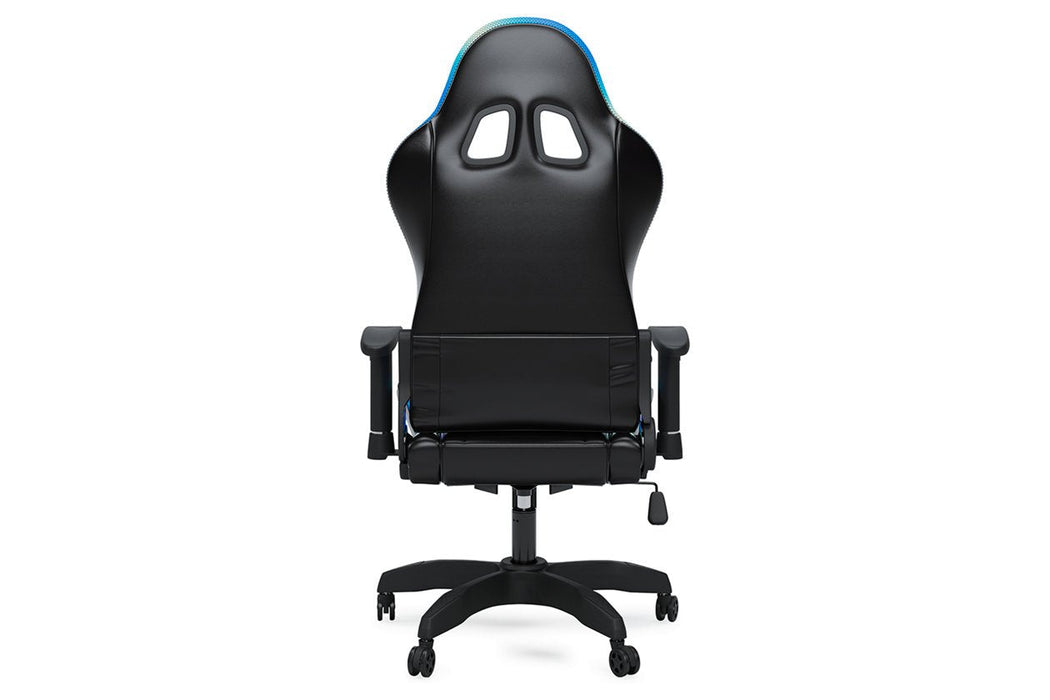 Lynxtyn Black/Gray Home Office Desk Chair - H400-09A - Gate Furniture