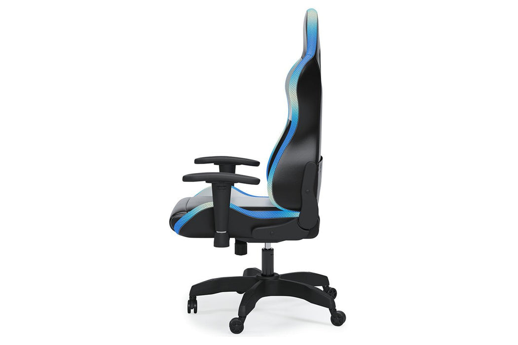 Lynxtyn Black/Gray Home Office Desk Chair - H400-09A - Gate Furniture