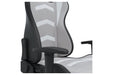 Lynxtyn White/Gray Home Office Desk Chair - H400-08A - Gate Furniture