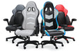 Lynxtyn White/Gray Home Office Desk Chair - H400-08A - Gate Furniture