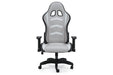 Lynxtyn White/Gray Home Office Desk Chair - H400-08A - Gate Furniture