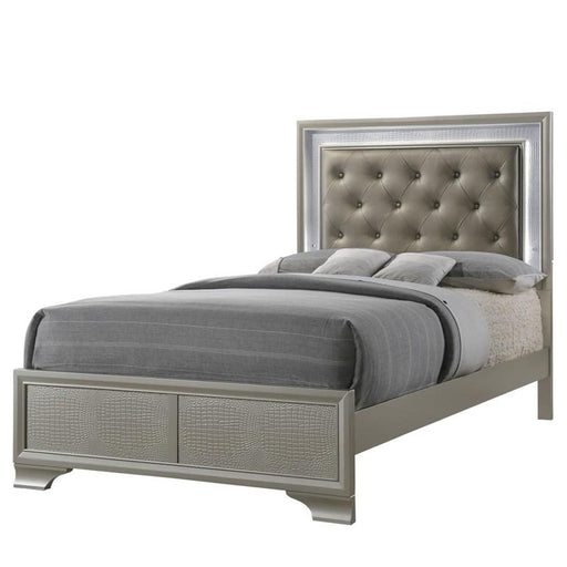 Lyssa Champagne Full Panel Bed - Gate Furniture