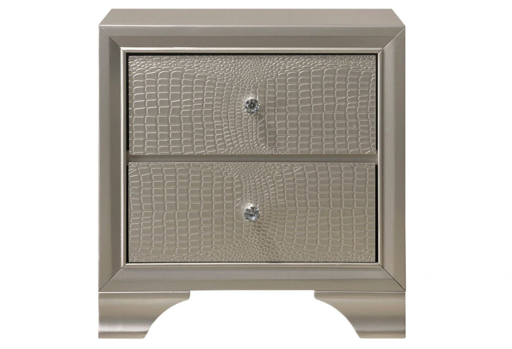 Lyssa Champagne LED Panel Bedroom Set - Gate Furniture