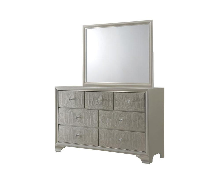 Lyssa Champagne LED Panel Bedroom Set - Gate Furniture