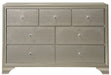 Lyssa Champagne LED Panel Bedroom Set - Gate Furniture