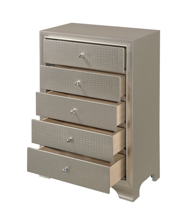 Lyssa Champagne LED Panel Bedroom Set - Gate Furniture