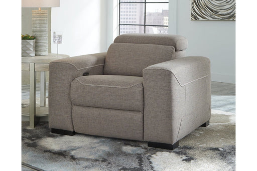 Mabton Gray Power Recliner - 7700513 - Gate Furniture